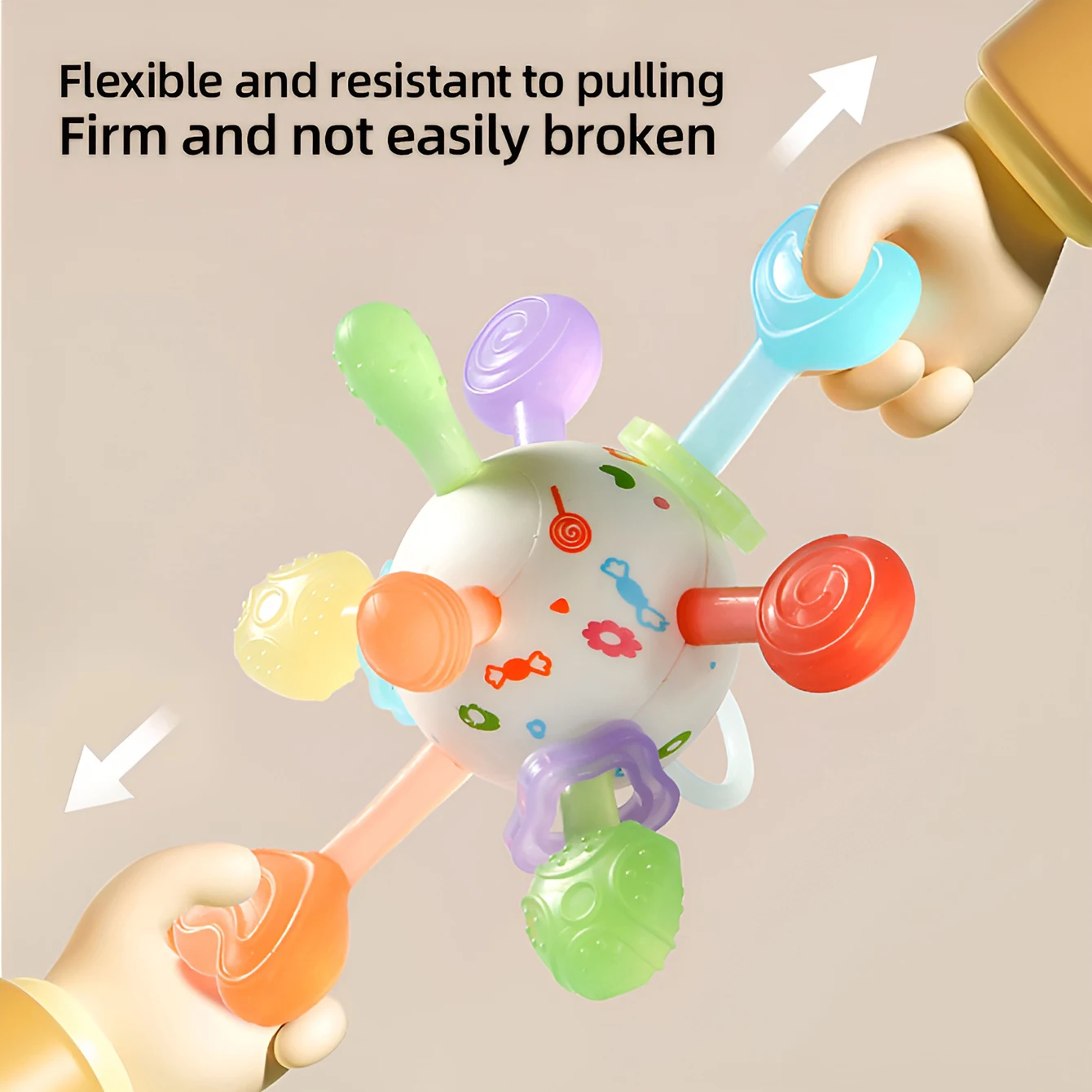 Baby jelly ball teal toy fruit round ball player grab ball rattle sound toy