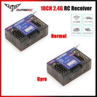 DUMBORC 10CH 2.4G P10F P10FG Receiver Gyro Voltage Return for X10P-350 DDF-350 Transmitter Remote Control RC Car Boat Tank Model