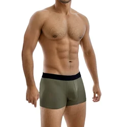 Men's Underwear Breathable and Moisture-wicking Trunk Ribbed with Dual Layer Pouch Design Boxers for Men