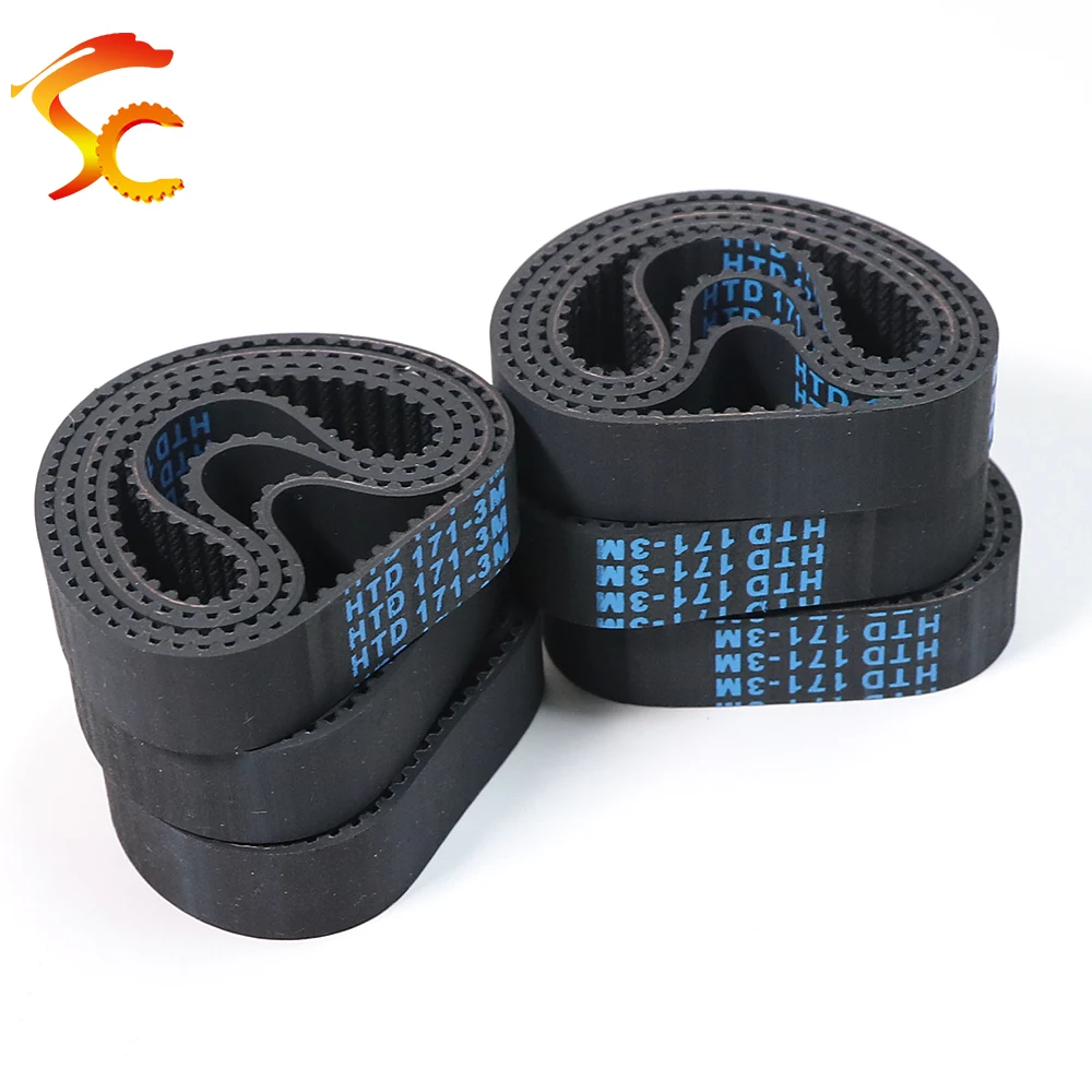 HTD 3M Timing Belt 3M-165/168/171/174/177 closed loop rubber Drive Belt width 6/10/15mm closed loop Belt For 3D printers