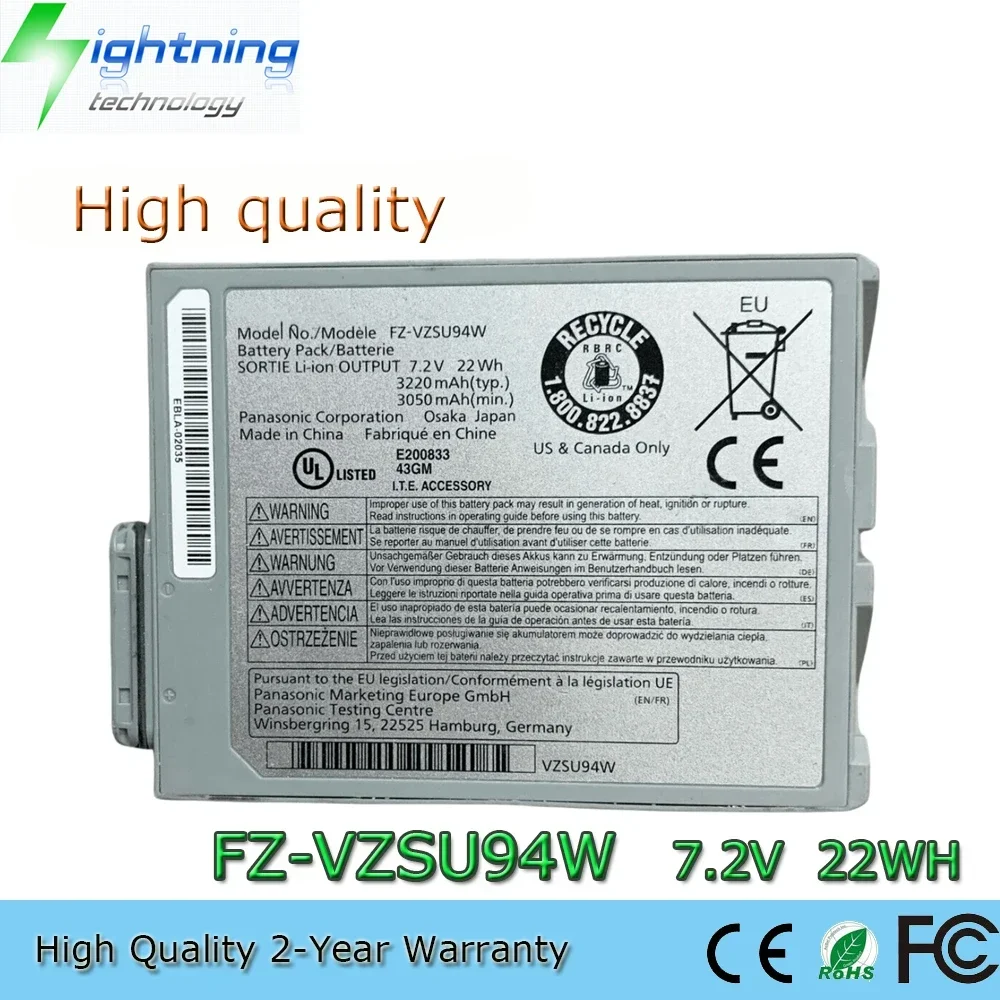 

Brand New High quality FZ-VZSU94W 7.2V 22Wh Laptop Battery for Panasonic ToughBook FZ-M1 FZ-B2 FZ-M1C FZ-VZSU95J FZ-VZSU95W etc.