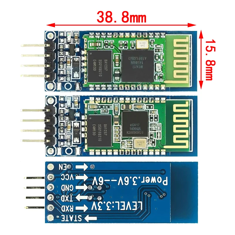 HC-05 HC-06 Master-Slave 6Pin/4Pin Anti-Reverse, Integrated Bluetooth Serial Pass-Through Module, Wireless Serial for Arduino