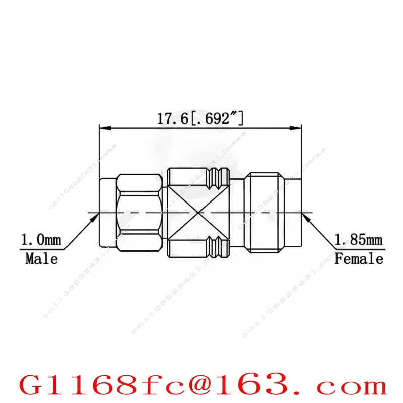 Millimeter Wave High-frequency Test Adapter 1.85mm To 1.0mm 67GHz RF Adapter