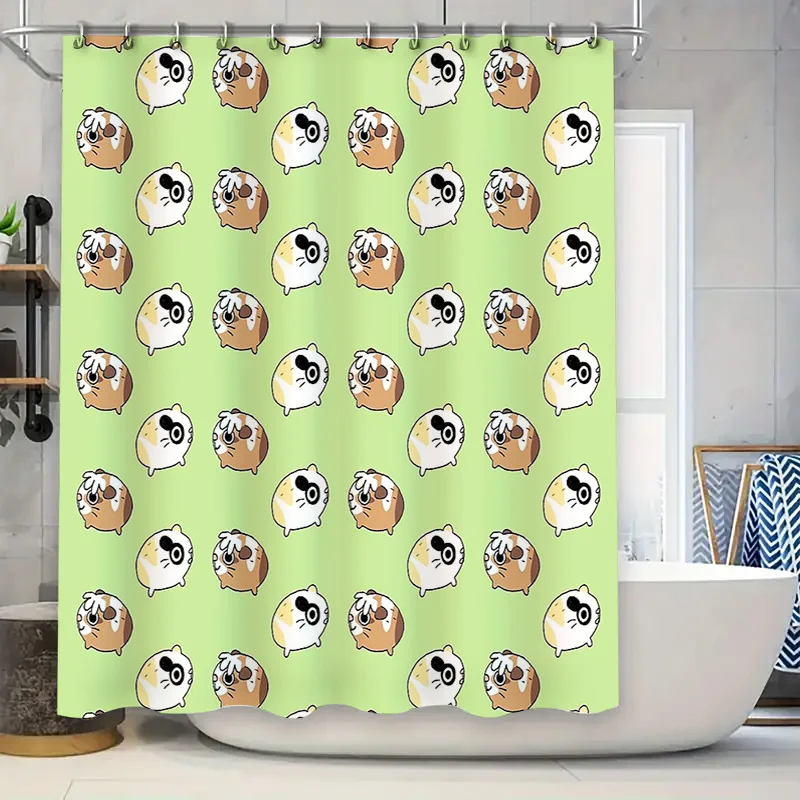 

Bathroom Shower Curtain Set Waterproof Farmhouse Animals Pattern Decor Vintage Rustic Farm Animal Shower Curtain Liner