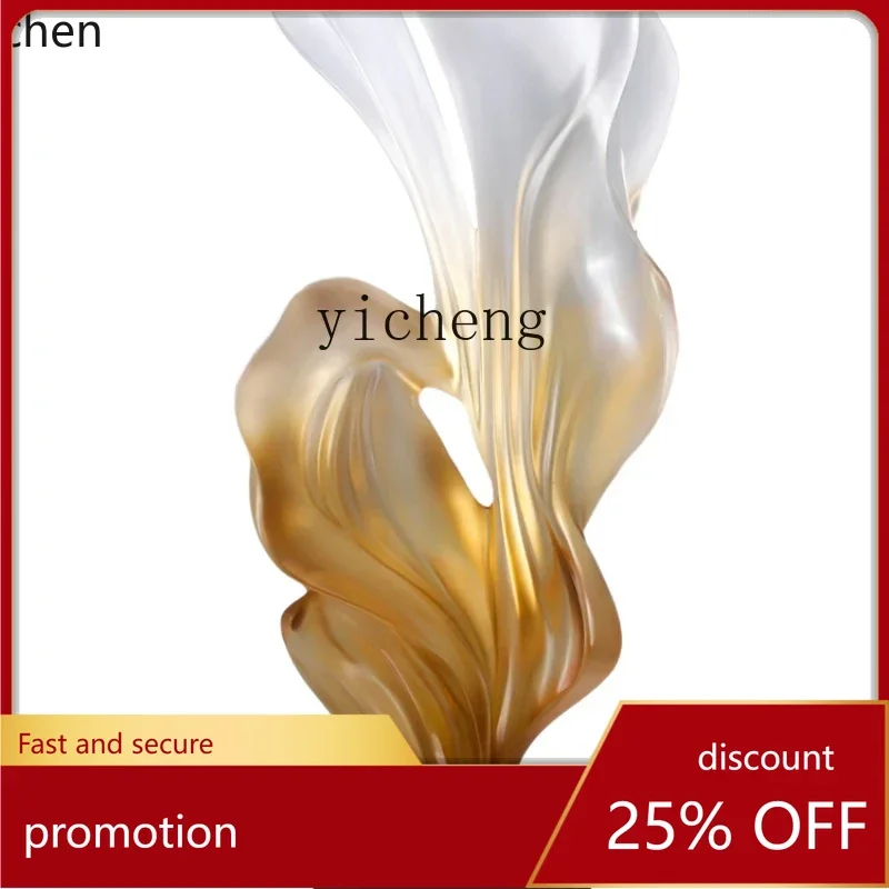 

ZML entrance vertical height floor ornament light luxury hotel lobby decoration sculpture art