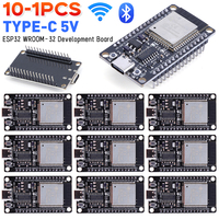 10PCS ESP32 WROOM-32 Development Board WIFI+Bluetooth+ BLE MCU Wireless Module Ultra-Low Power Consumption For Smart Home