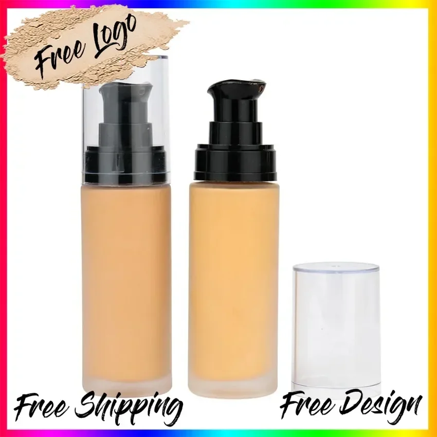 

Private Label 17colors Liquid Foundation Matte Moisturing Long Lasting Waterproof Full Coverage 30ml Concealer Makeup Custom