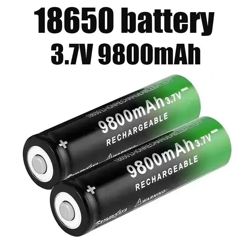 

Original 18650 batterie 3.7V 9800mAh Lithium Batteries Flashlight 18650 Rechargeable Battery for Flashlight + Charger