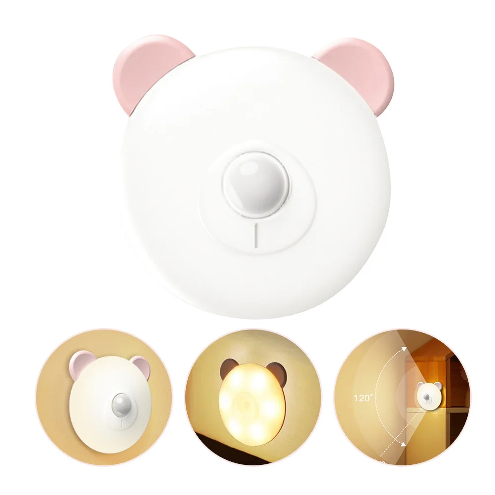 1Set Motion Sensor Night Light Body Sensing Lamp Safe Eye Protection Bedroom Corridor Wall Lamp