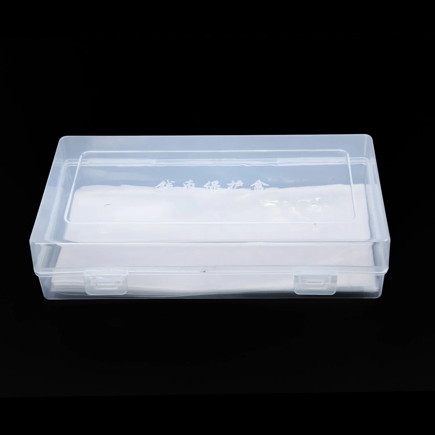 Plastic Protection bags Transparent Clear Flat pocket Banknotes Money Holder Reusable Decorative With storage box