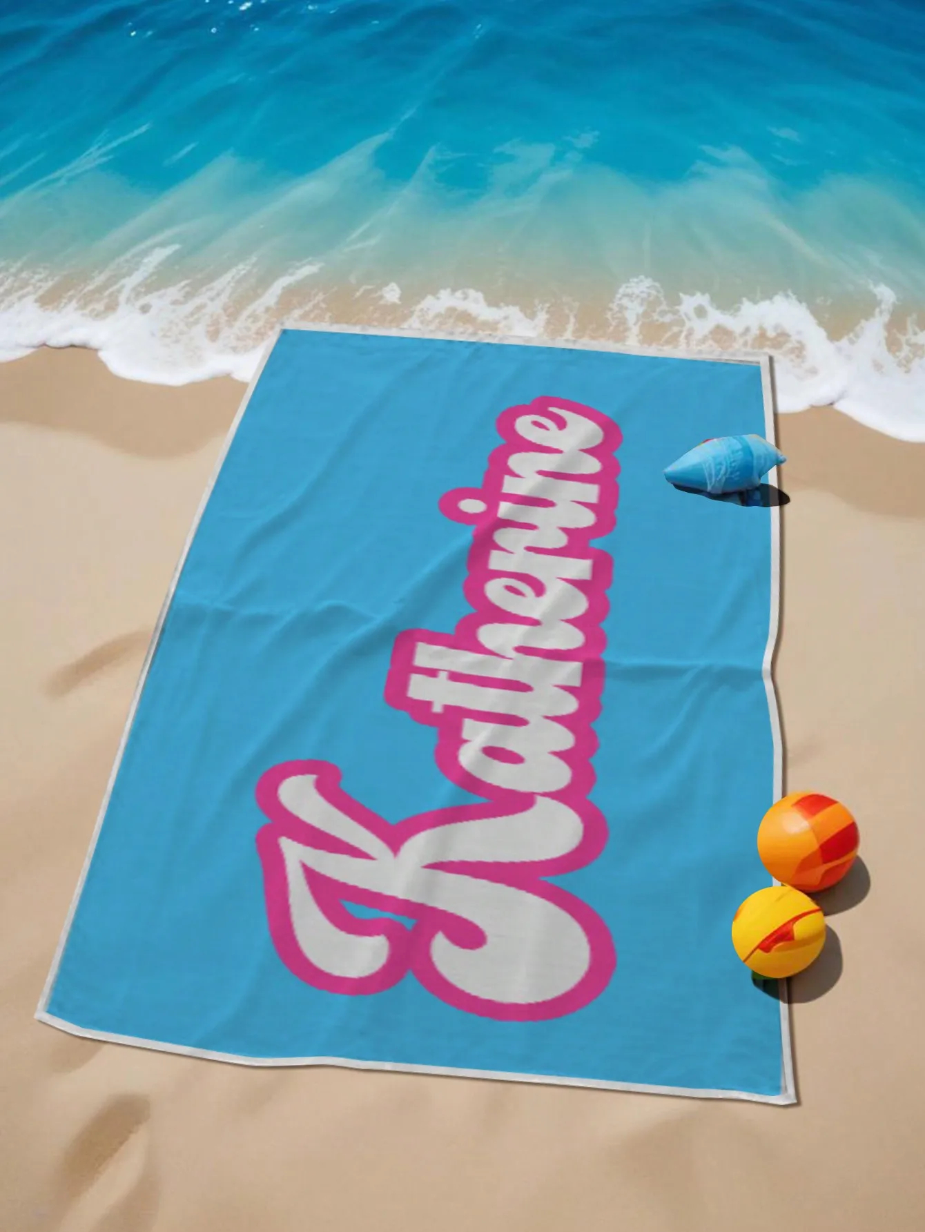 1pc Custom Name Beach Towel Personalized Microfiber Towel Quick Dry Soft Gift for Family Friend Her Him Swimming Pool Gym Yoga view 3