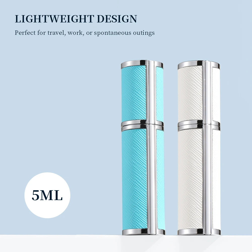 

5ml pu Refillable Perfume Bottle with Spray Scent Pump Portable Travel Empty Cosmetic Containers Mini Spray Atomizer Bottle