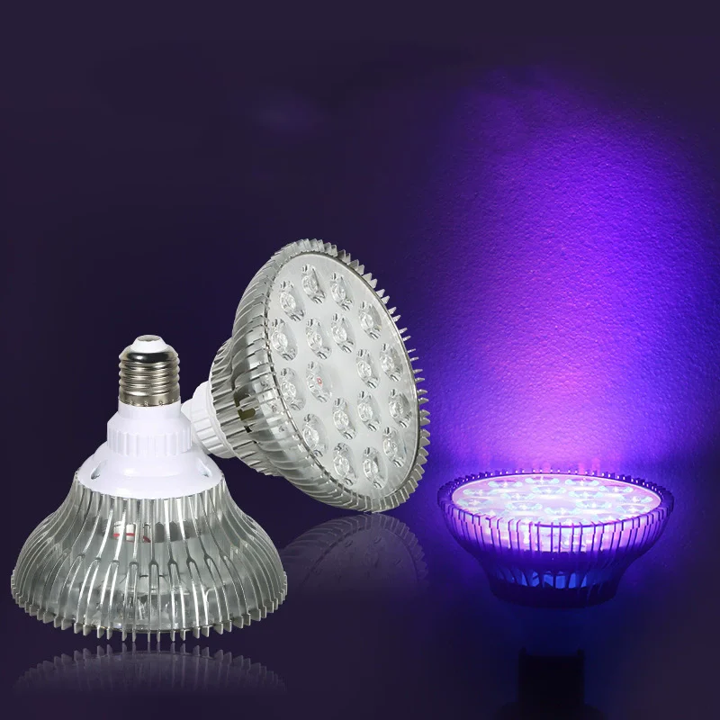 E27 Purple light 395nm 405nm fluorescent detection shadowless glue green oil resin Ultraviolet UV curing lamp Stage Blacklight