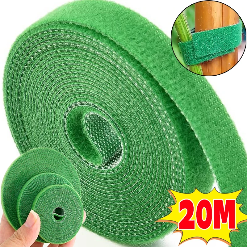 1/10 Rolls Nylon Plant Ties Plant Bandage Adjustable Hook Loop Fastener Tape Plant Flower Wrap Support Ties Garden Accessories