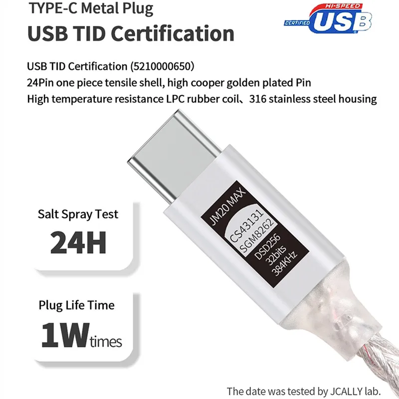 مكبر صوت برمز محمول Max ، نوع C إلى مهايئ ، Dongle c43131 ، مضخم صوت SGM8262 ، USB C إلى