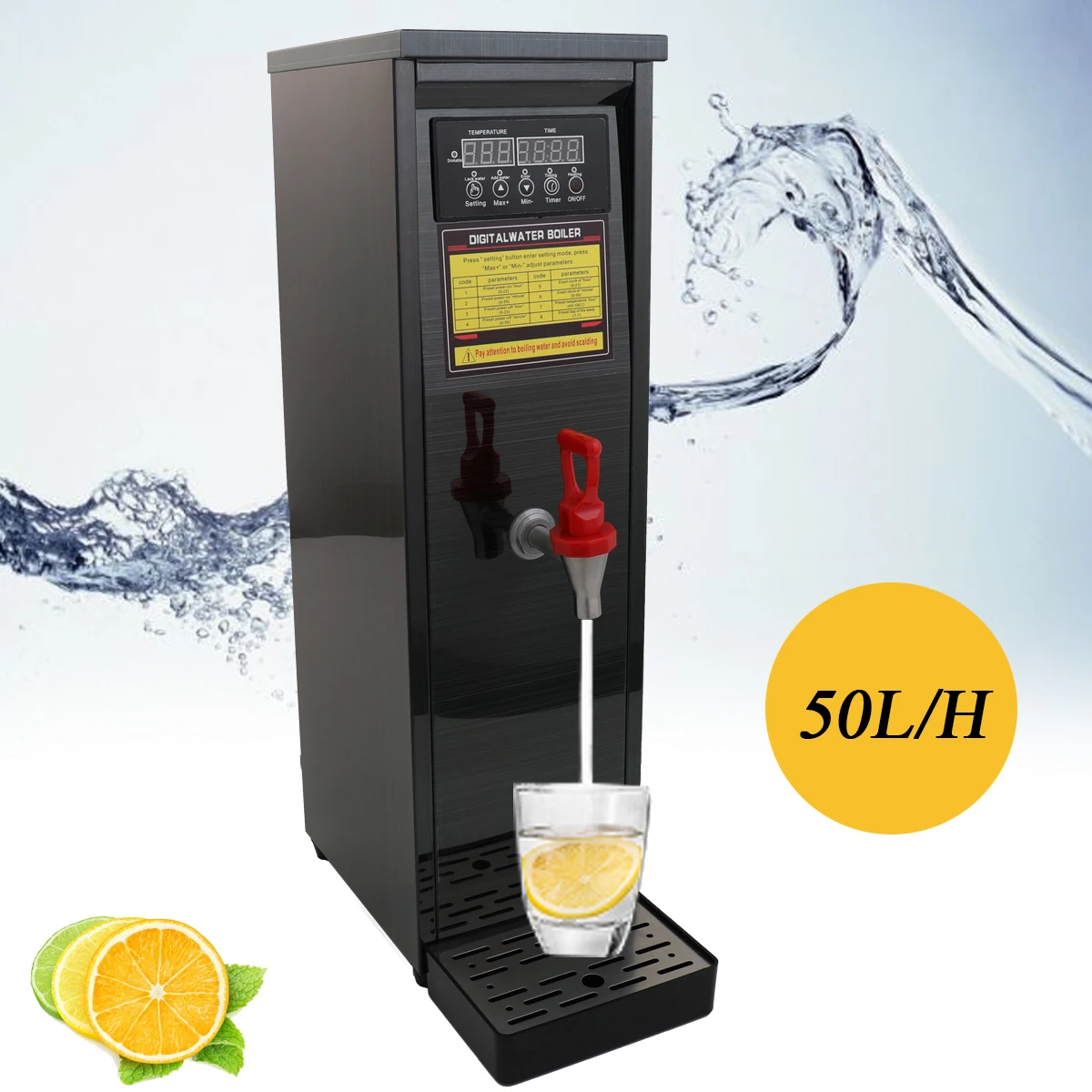 Устройство для закипания воды, офисное оборудование для приготовления чая, кофе, молока, 12 л, 3500 Вт