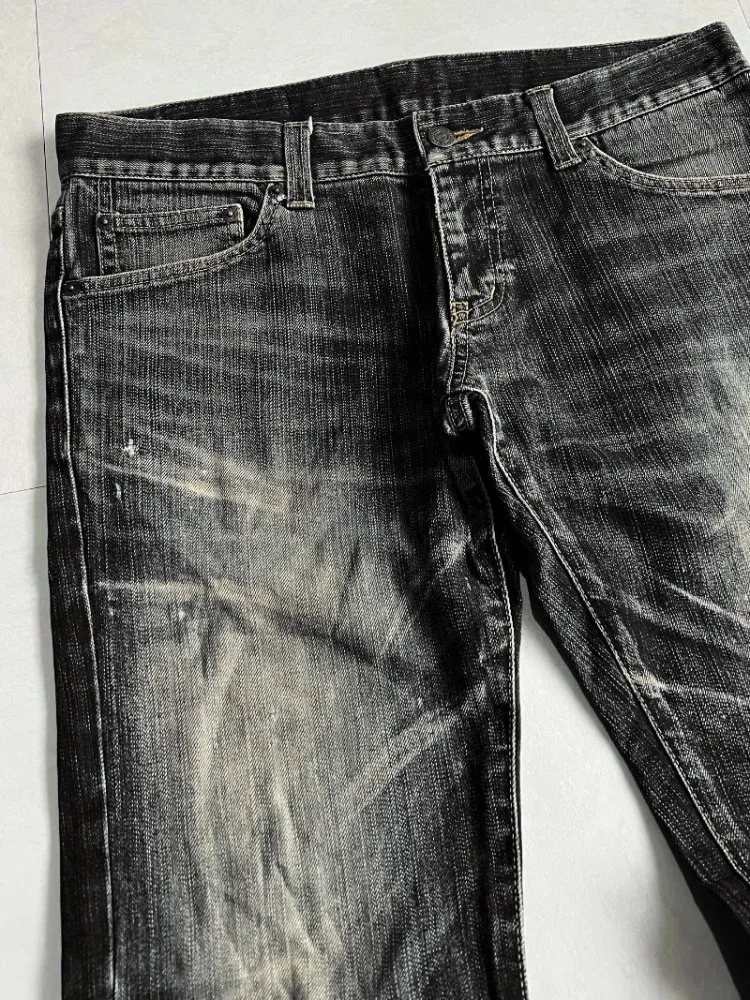 New Deeptown Vintage Y2k Bootcut Jeans Women Man Distressed Flared Jeans Retro Grunge Streetwear Boyfriend Style Washed Denim Pa