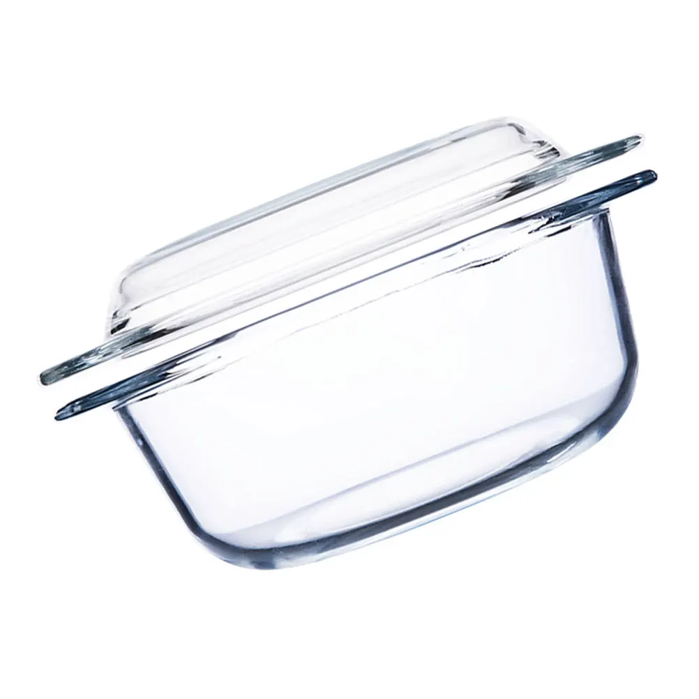 

Soup Pot Microwave Oven Glassware Tempered Bowl Heat-resistant Colorful with Lid