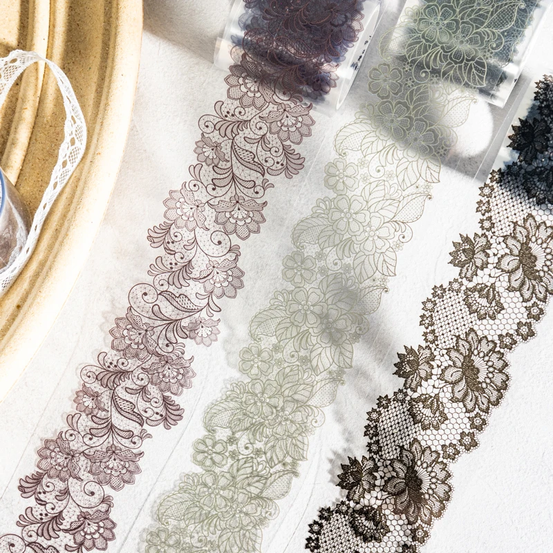 6 estilos 40mm * 200cm renda temporada série pet material colagem decoração lixo diário diy scrapbooking papelaria