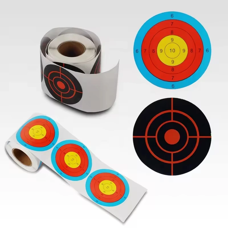 2PCS Adhesive Target Stickers 200 Sheets Shooting Splatter Target Stickers Roll Archery 3 Inches Target Face Stickers Roll