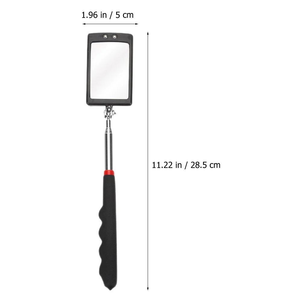 Inspectiespiegel voor voertuig Led intrekbaar telescopisch verlicht mechanisch gereedschap Autoreparatie Flexibele kijkstok Dubbele bal