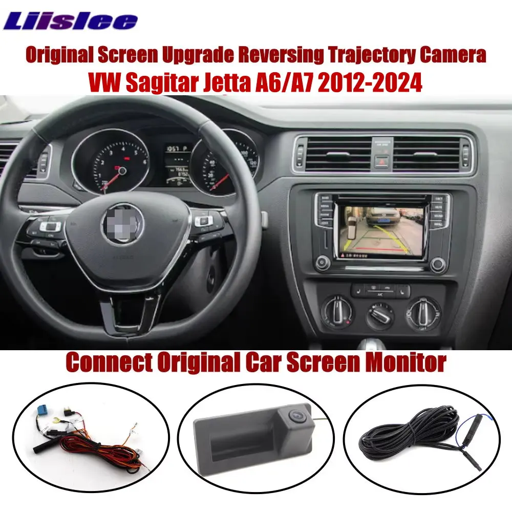 

Оригинальная камера заднего вида для Volkswagen VW Sagitar Jetta A6/A7 2012-2024, встроенный в заводской экран MIB MQB, комплект для парковки