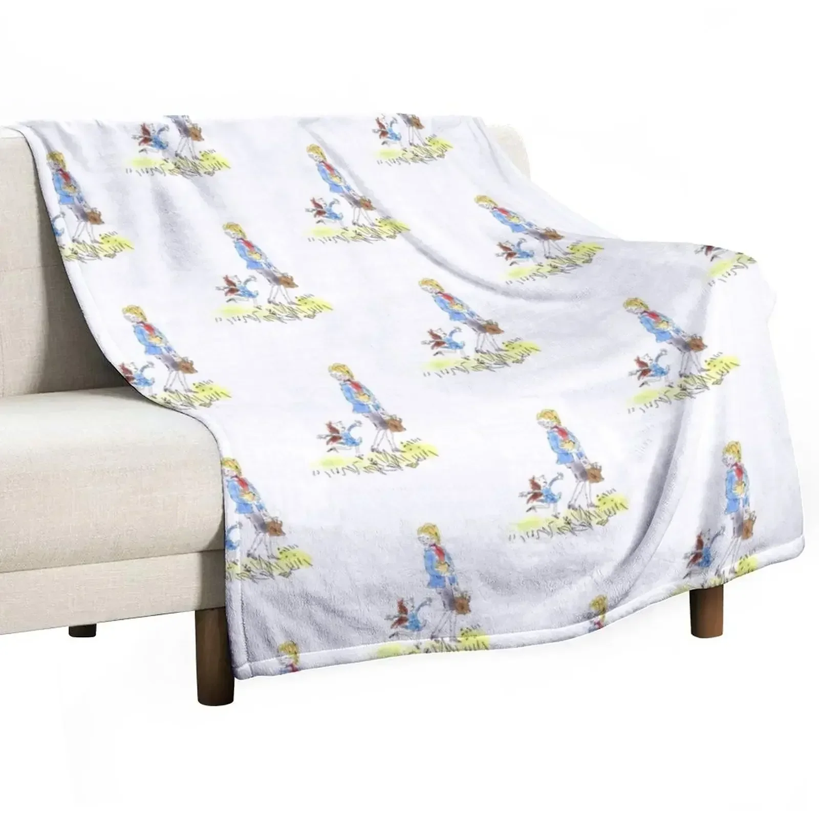 

Roald Dahl Miss Honey And Matilda Drawing Throw Blanket Softest For Sofa Thin Blankets