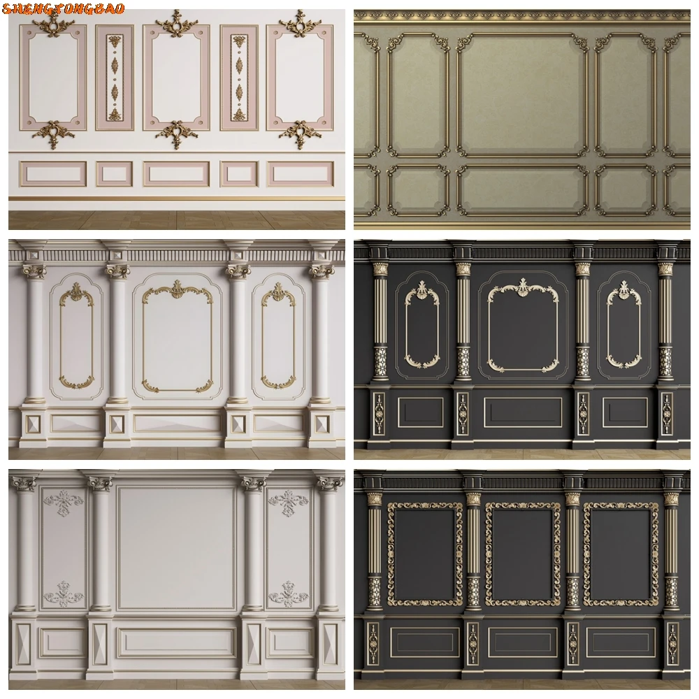 

Vintage Europe Style Wall Backdrop Castle Palace Interior Retro Wedding Baby Shower Decor Photography Background Photo Studio