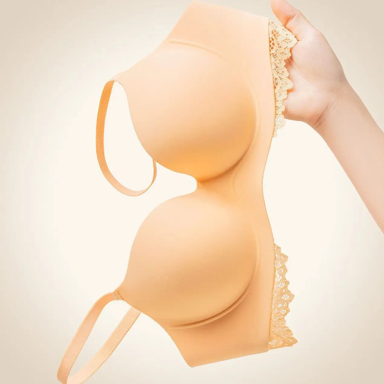 6CM Thick Wireless Push up Bra for Small Bust A to C Boost Seamless One Piece Brassiere Women's Lingerie No Empty Cup