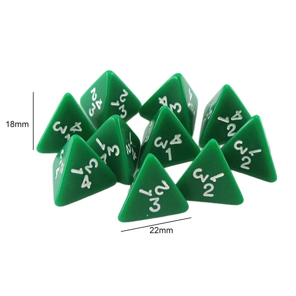 

10PC Acrylic D4 Dice Educational Toys Casino Accessories for Adults
