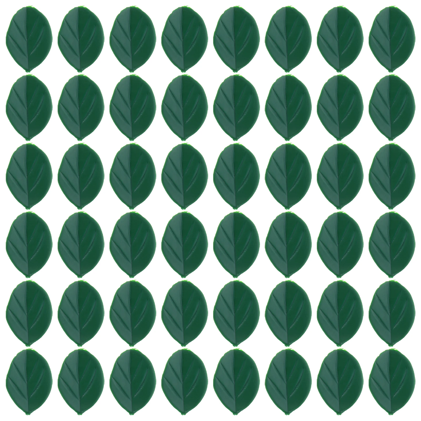 

200pcs Artificial Green Leaves Mini Faux Props Dark Green Fake Leaf PVC Craft Decor Simulated foliage for Home Office Plant