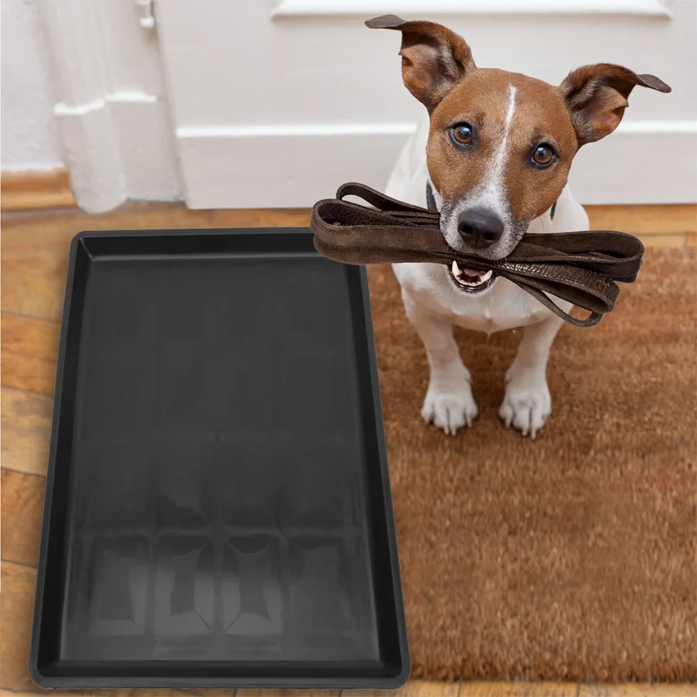 

2pcs Leakproof Durable PP Dog Bedpan Black Pet Poop Pan Storage Tray Rabbit Cage Plate Pee Holder Easy Hygiene