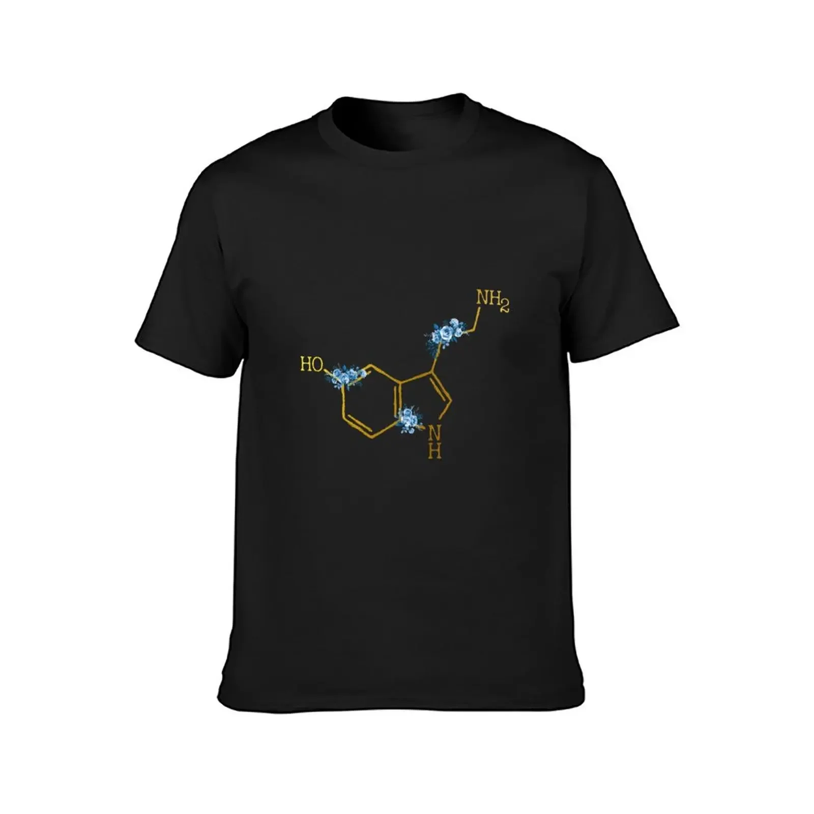 Serotonin Molecule T-Shirt summer top tees shirts graphic tee men