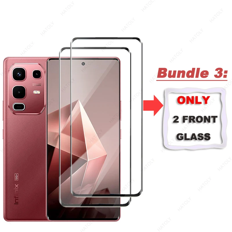 3D Edge Curved Glass For Infinix Note 50s Glass Screen Protector For Infinix Note 50s 5G Protective Film Camera Len Protector