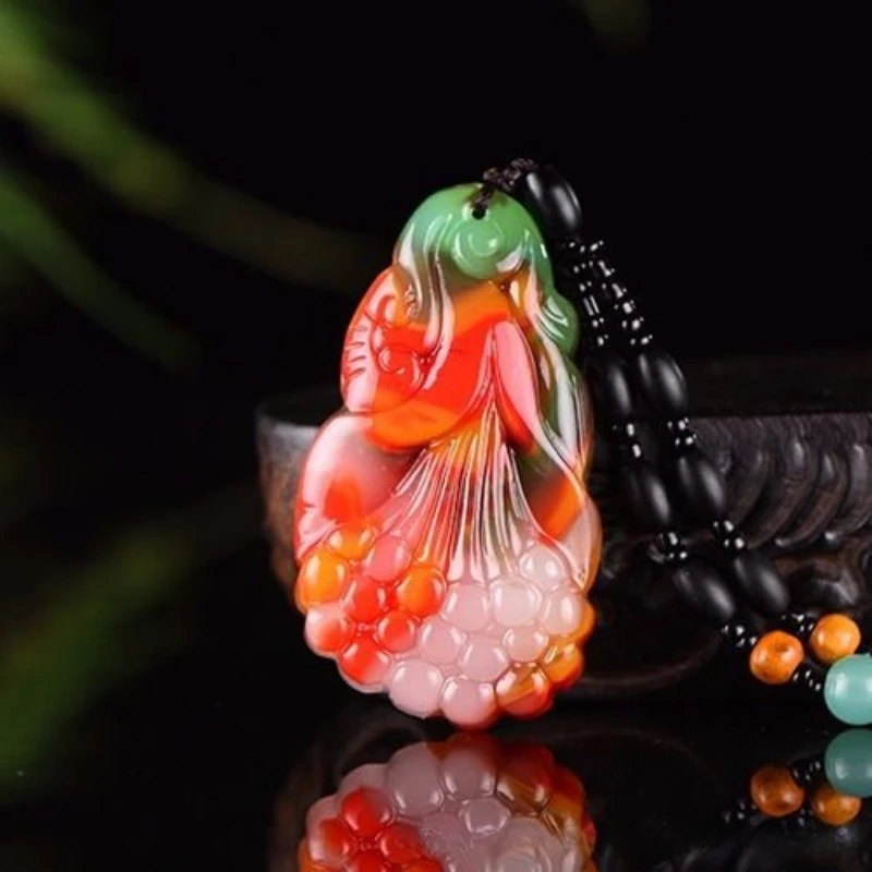 

Colorful Jade Orchid Flower Pendant for Men and Women, Blossoming and Rich, Popular and Versatile Pendant