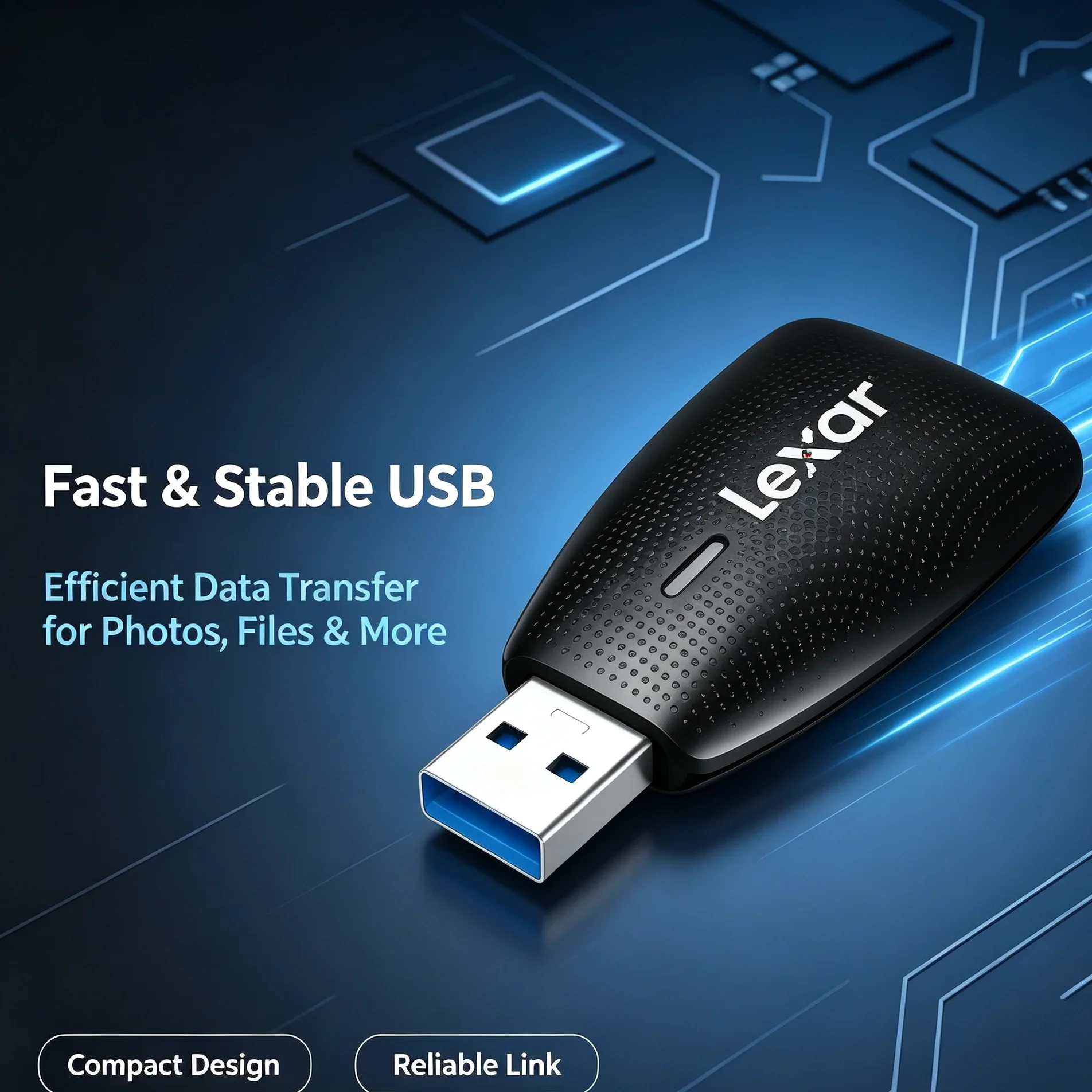Lexar SD Micro SD TF Card Reader USB3.1 Dual Slot Memory Card Adapter For PC Computer Accessories