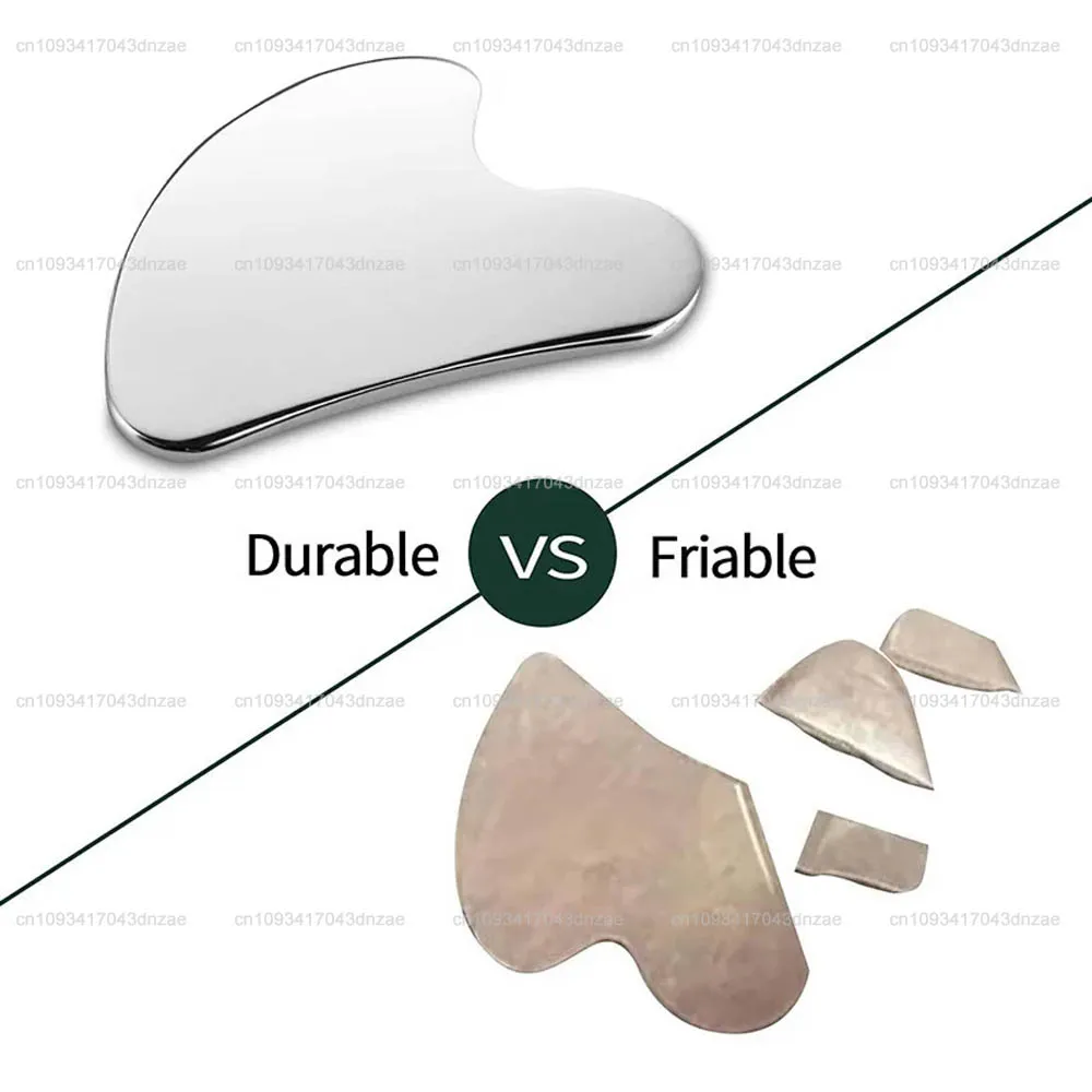 1Pcs Stainless Steel Gua Sha Scraper Massager For Face Neck Body Guasha Massage Tool Facial Skin Care Guasha Board 5cm*6cm