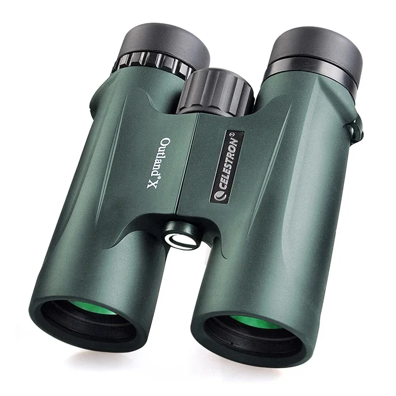 Celestron Outland X 10X42 greenBinoculars Waterproof & Fogproof Binoculars for Adults Multi-Coated Optics and BaK-4 Prisms