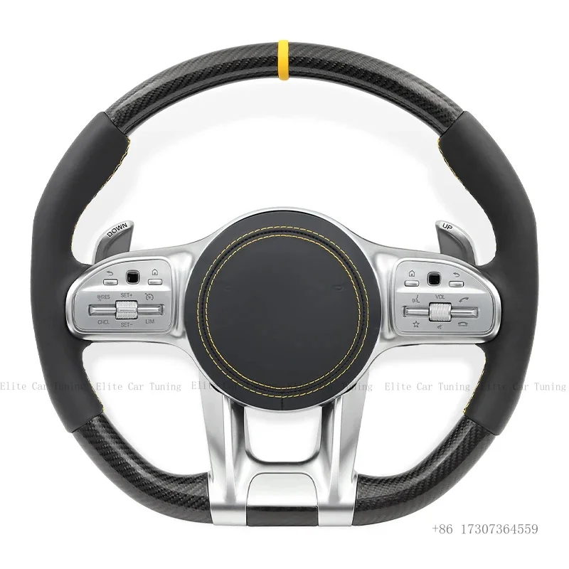 

Carbon Fiber Steering Wheel Custom for Mercedes Benz AMG GLE W167 C63 W205 E300 E220 W213 CLS W222 S500 W204 C300 W212 E250 GLC