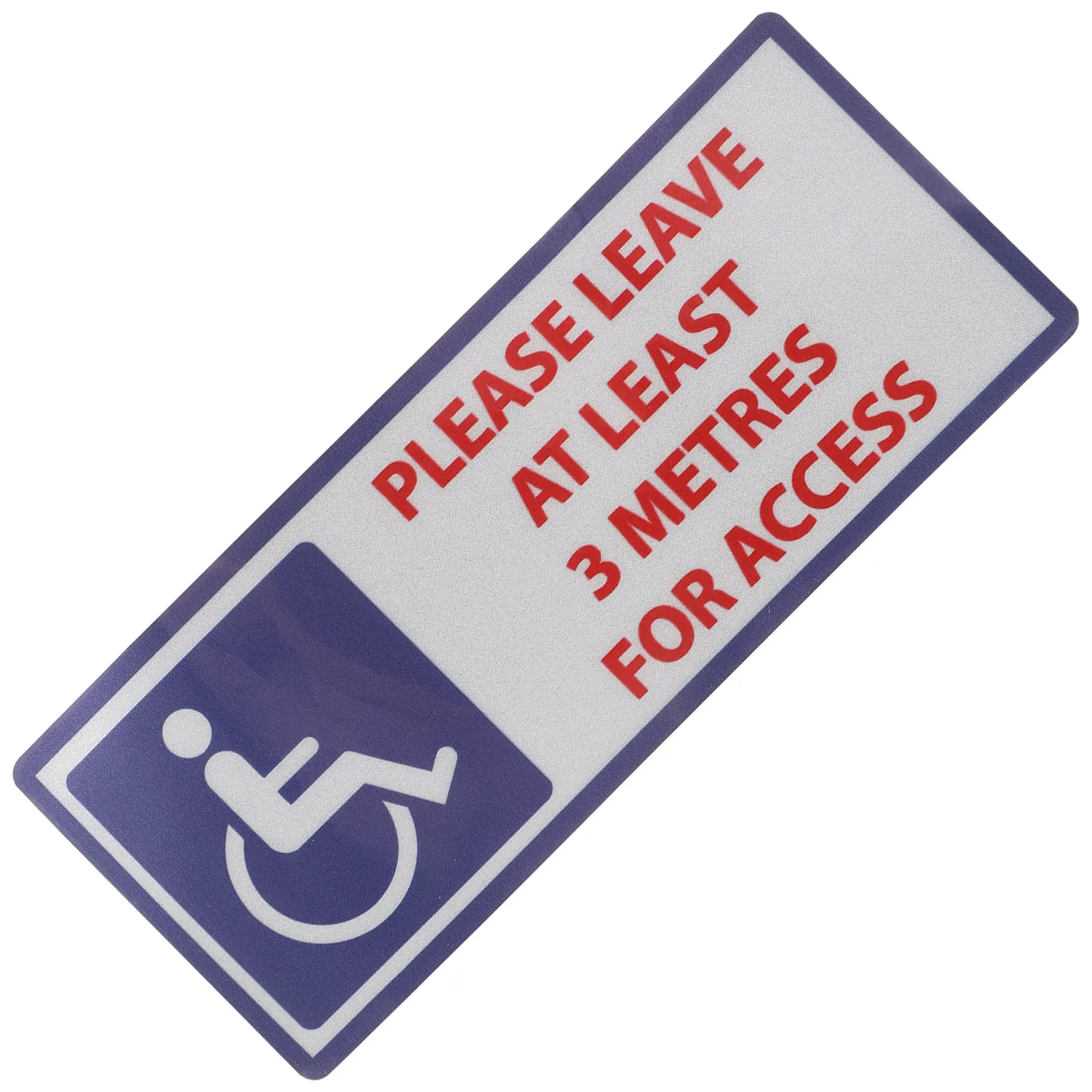 

Warning Sticker for Disabled Persons Maintain Safe Distance 3 Meter Rule Bold Text High Visibility Strong Adhesive Waterproof