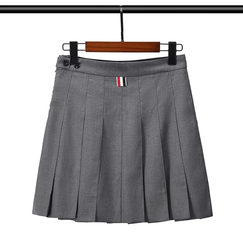 TB THOM Women's Pleated Skirt Korean Fashion Brand Classic Preppy Style Short Skirts Top Quality Wool Uniforms Mini Skirt