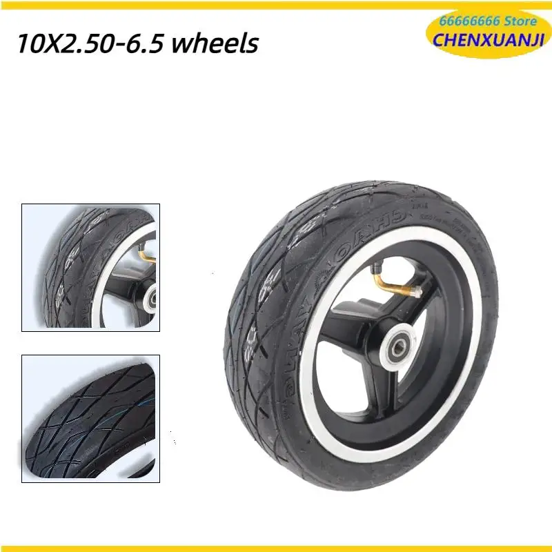 

Бескамерная шина 10x2.50-6.5 для колес - 10-дюймовые запчасти для скейтборда, подходят для складного портативного электросамоката Ninebot MAX G30