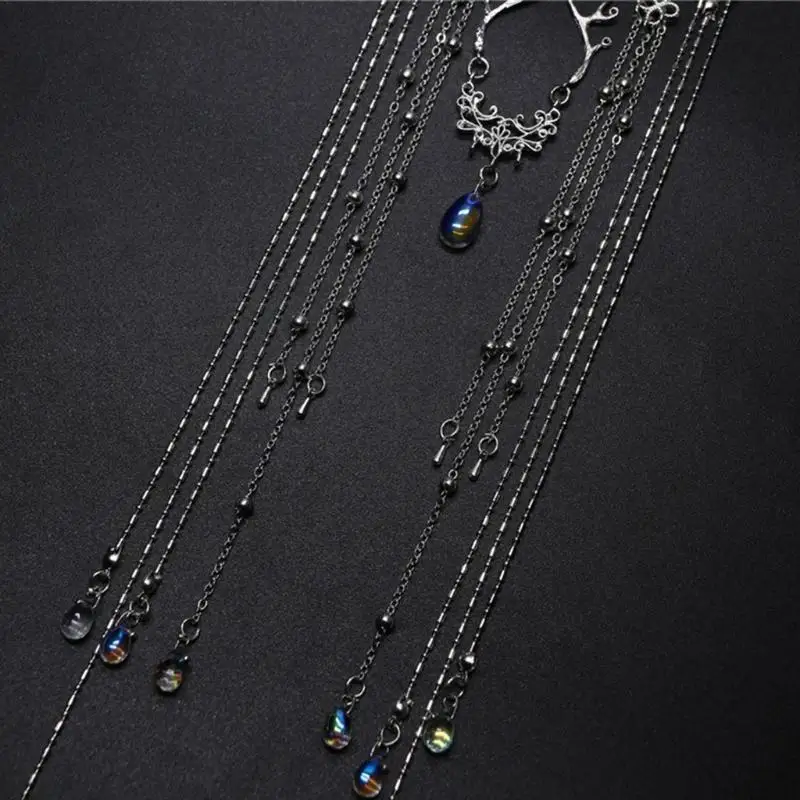 

39BB Женские сексуальные изысканные блестящие стразы с длинными кисточками и каплей воды