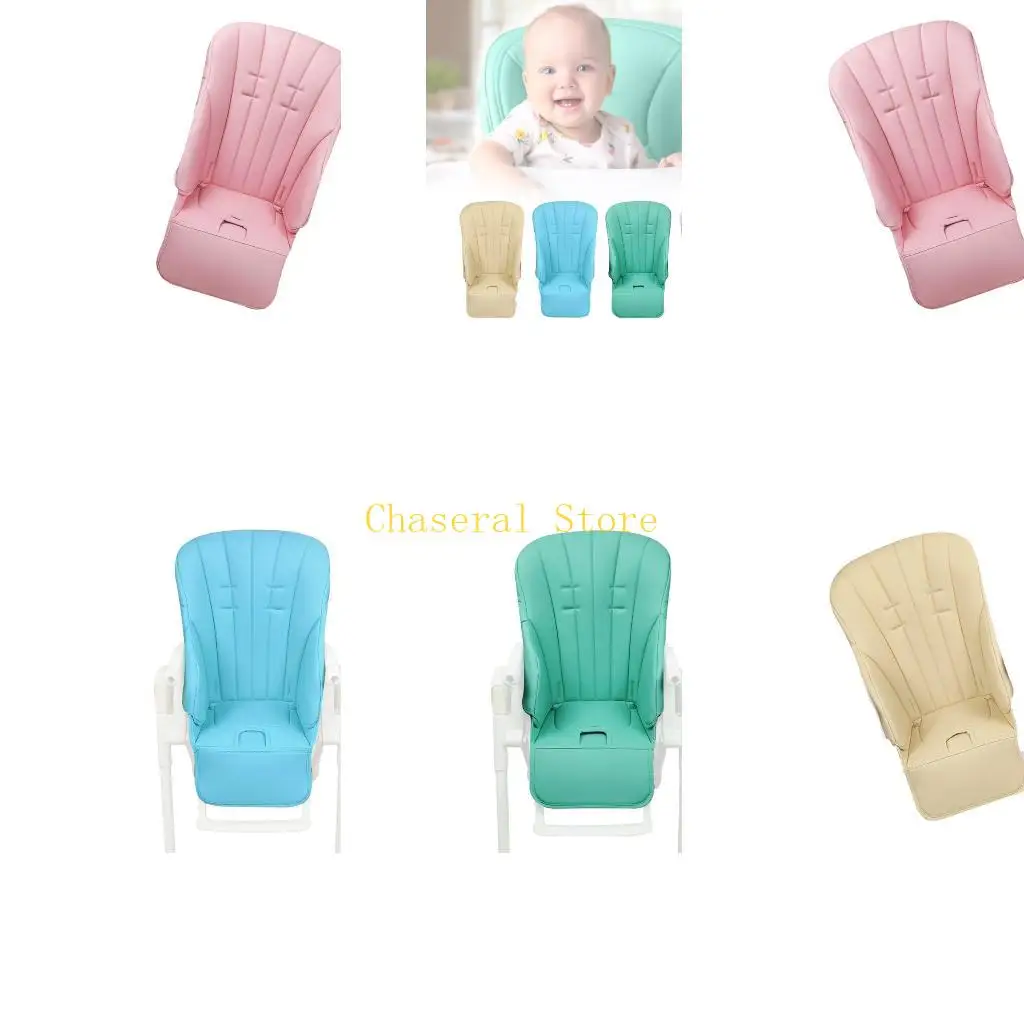 غطاء وسادة كرسي مرتفع من جلود E7CE PU يحمي من الخدوش بقع البروز السهل تنظيف وسادة مقعد للأطفال #1