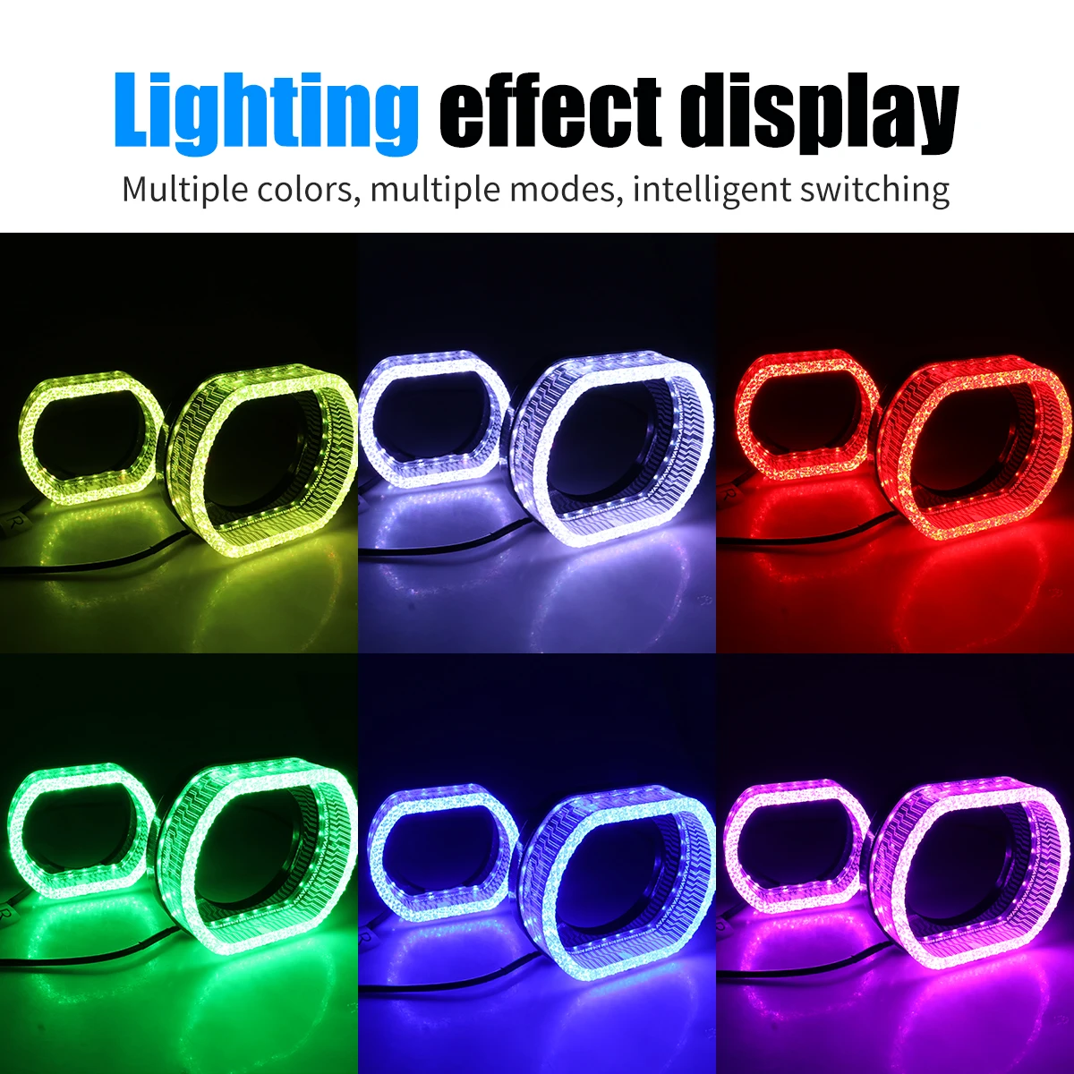 

For Cars For 12V Vehicles APP Control RGB Headlight Night Driving App Controlled Led Headlights Led Light Accessory