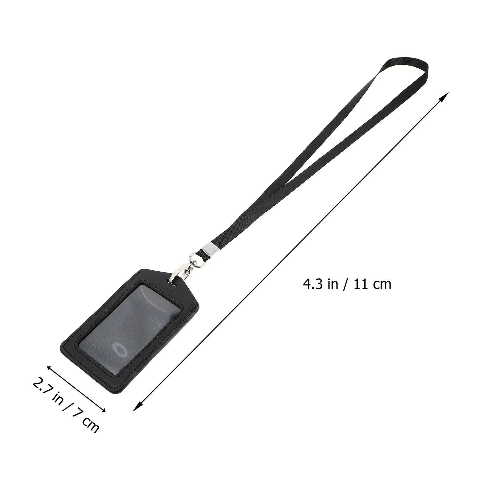 

1pc Work Lightweight Waterproof Waterproof Badge Holder For Id Badge Holder Employee Cards Black Comfortable Strap