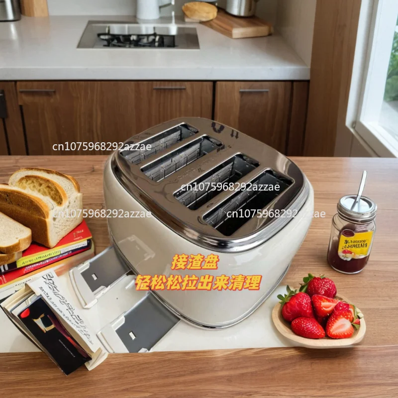 

Four slices fully automatic toaster spitter driver's home commercial toast machine retro