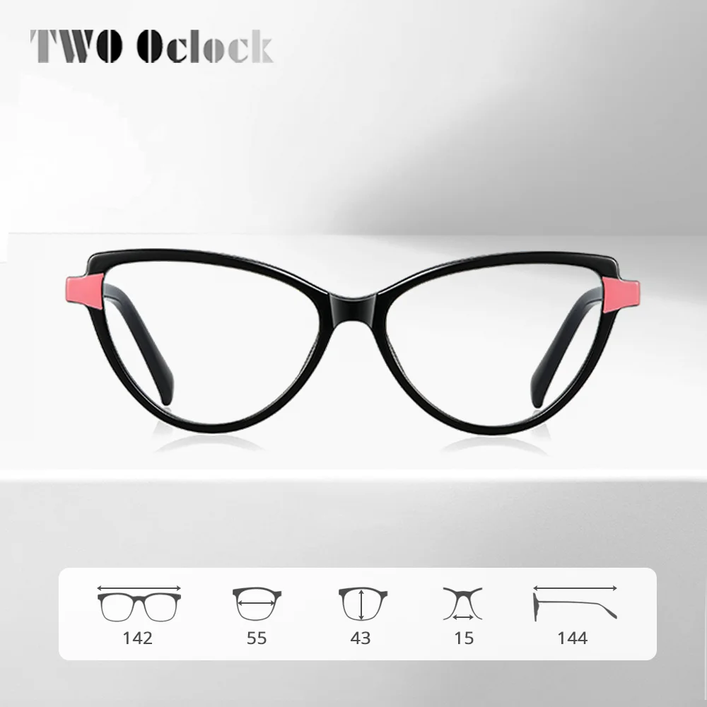 Brand TR90 Women's Glasses Frames Female Vintage Cat Eye Eyeglass Frame for Women Can Graduated Medical Myopia Spectacle Glasses