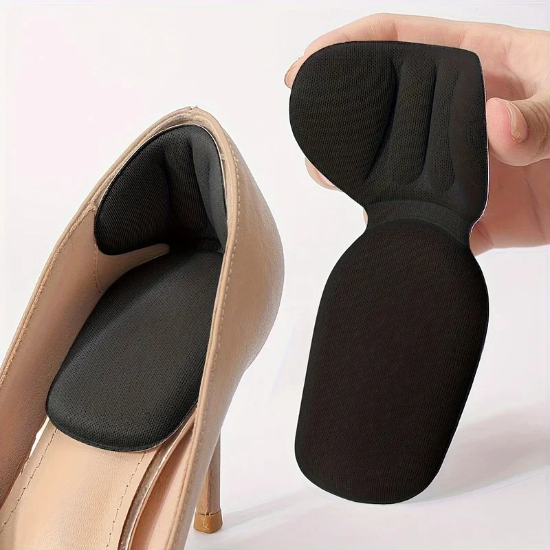 Doppelschichtige, dicke, T-förmige Schaumstoff-Fersenkissen und -Einlagen – weich, atmungsaktiv, rutschfest, langlebig, angenehm zu tragen, auch in High Heels.