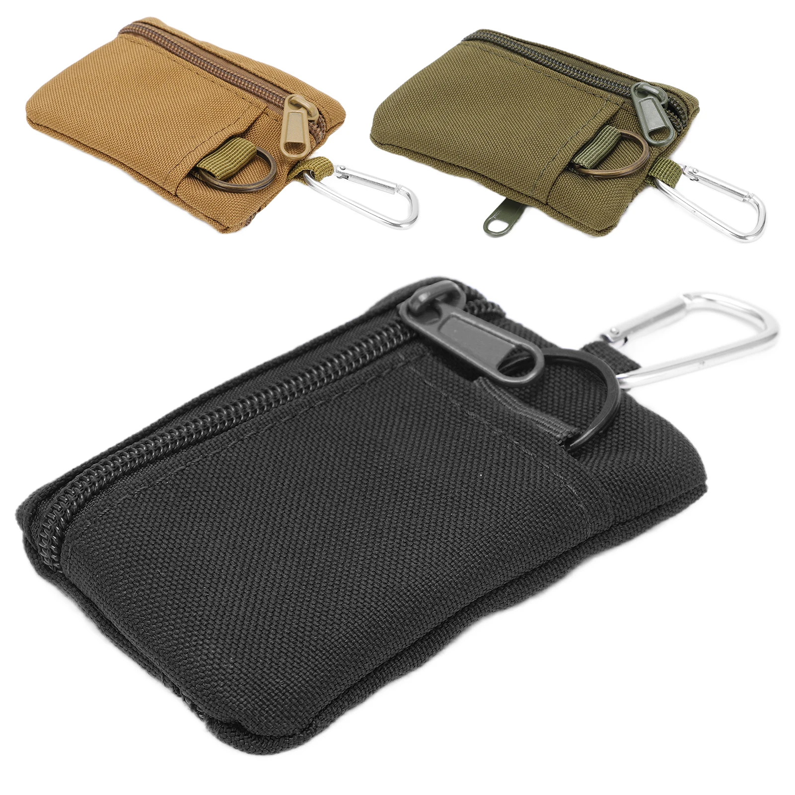 Molle Pouch Small Molle Utility Pouch Wear and Tear Resistant Separate Compartment D Shaped Buckle Nylon for Camping